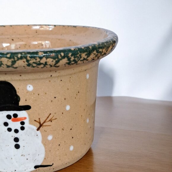 Three Rivers Pottery Snowman Family Tree Collection~Linda~1996 Crock Small - Picture 10 of 10